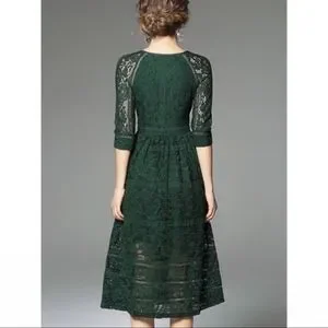 Metisu Dresses Metisu Green Lace Dress Poshmark